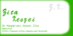 zita keszei business card